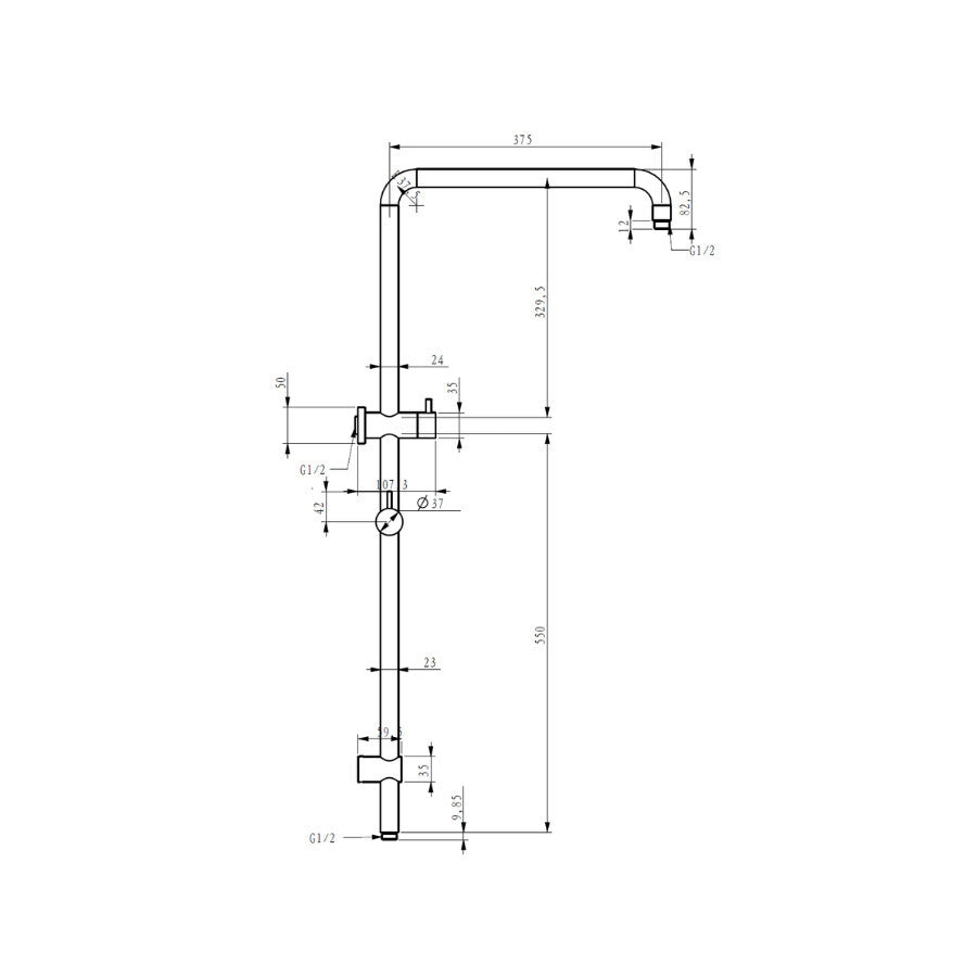 2-in-1 Round Standard Shower with Top Inlet-100208-2A:Efficient and Stylish, size