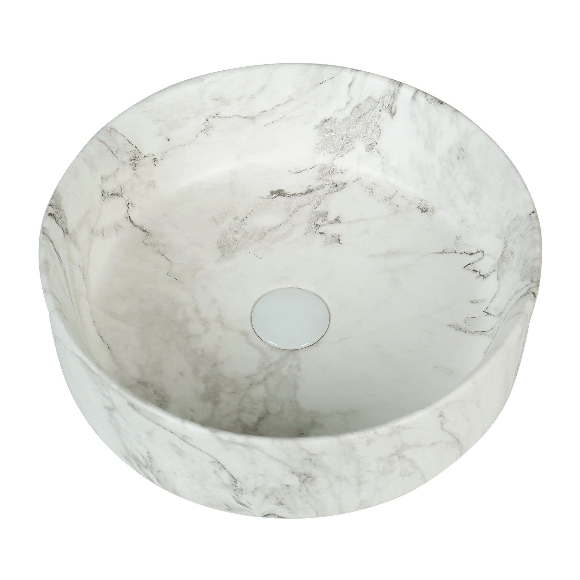 Claya Mira 40 Round Above-Counter Basin – Matte White Ceramic