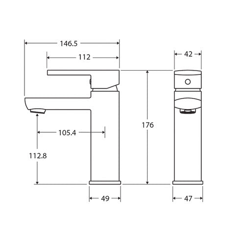 Fienza Koko Basin Mixer - Matte Black