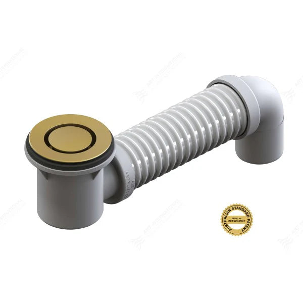 40mm Pop Down Bath Waste Brushed Gold with Connector, 21831.23