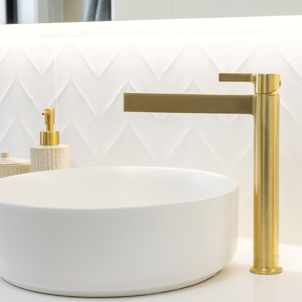 Fienza Sansa Tall Basin Mixer - Urban Brass
