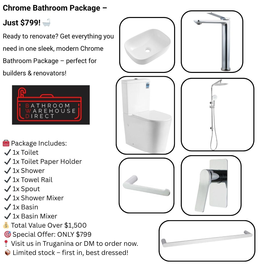 ✨ Chrome Bathroom Package – Just $999! 🚿
