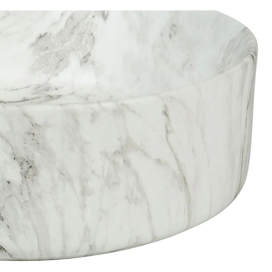 Claya Mira 40 Round Above-Counter Basin – Matte White Ceramic