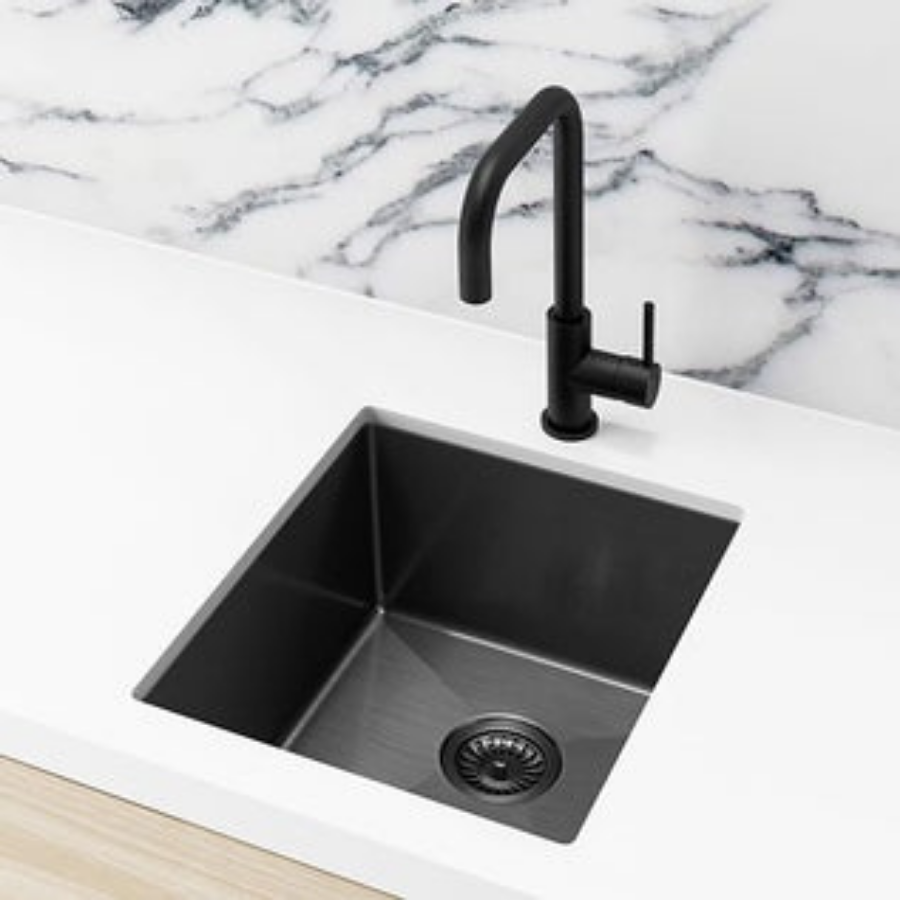 Meir Single Bowl PVD Kitchen Sink 440mm - Brushed Gun Metal