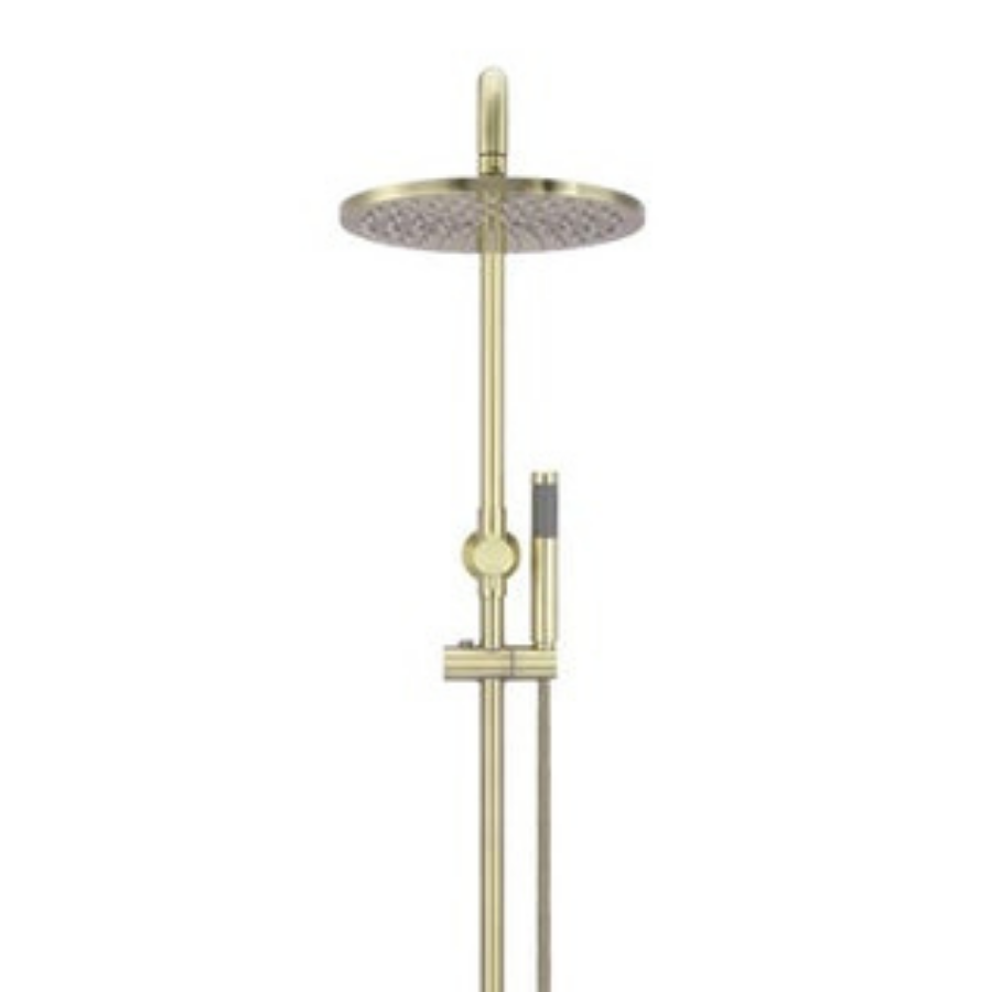 Meir Round Combination Shower Rail 300mm Rose &amp; Hand Shower - Tiger Bronze