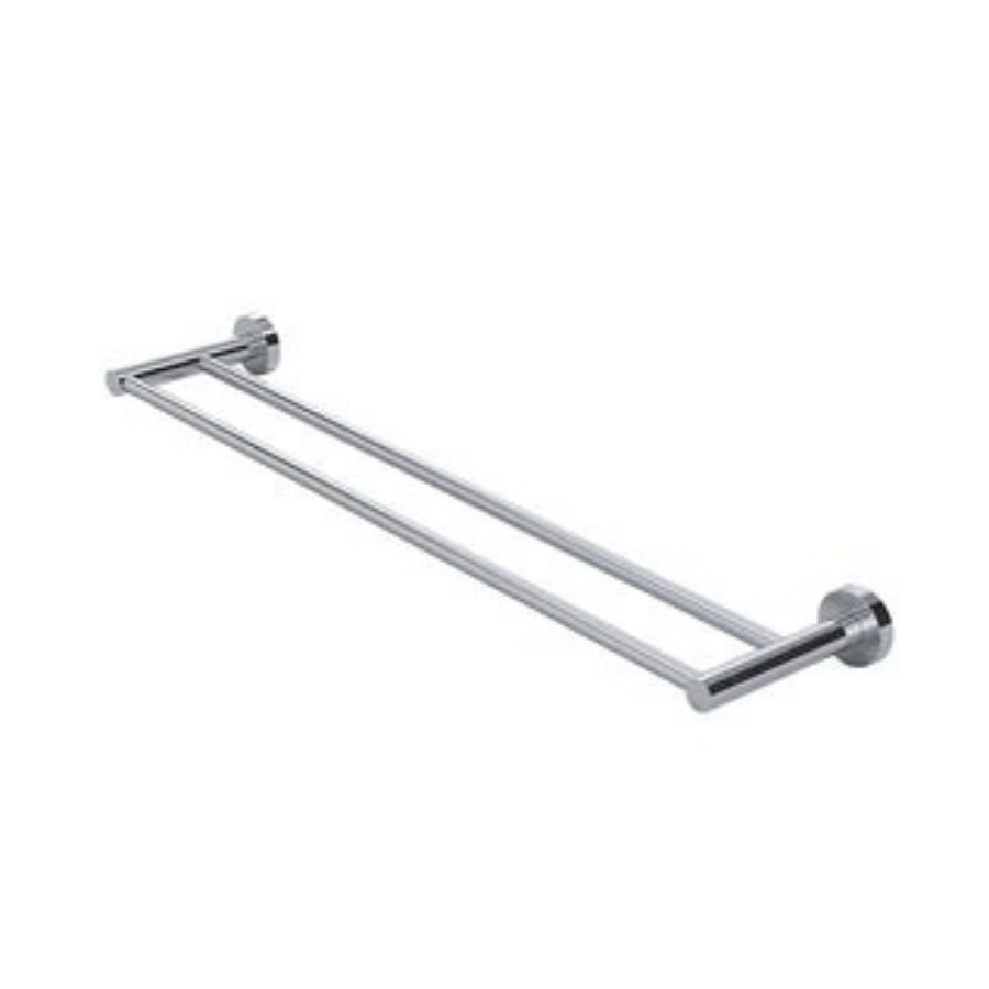 Meir Round Double Chrome Towel Rail 600mm