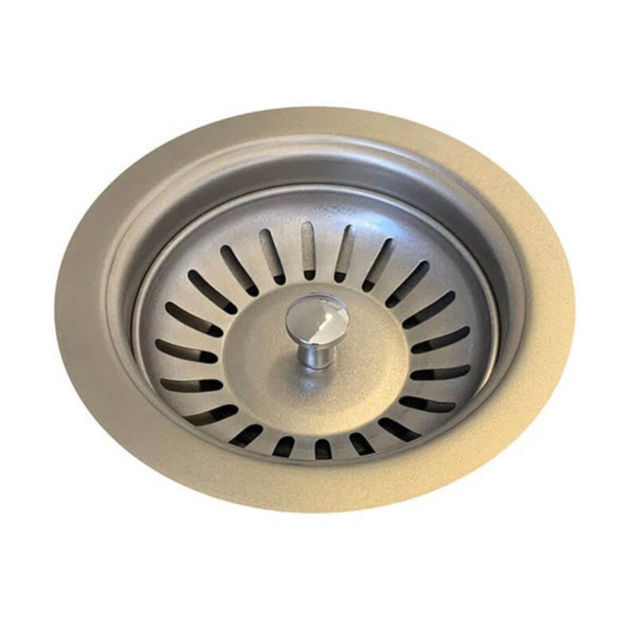 Meir Sink Strainer and Waste Plug Basket with Stopper - Brushed Nickel