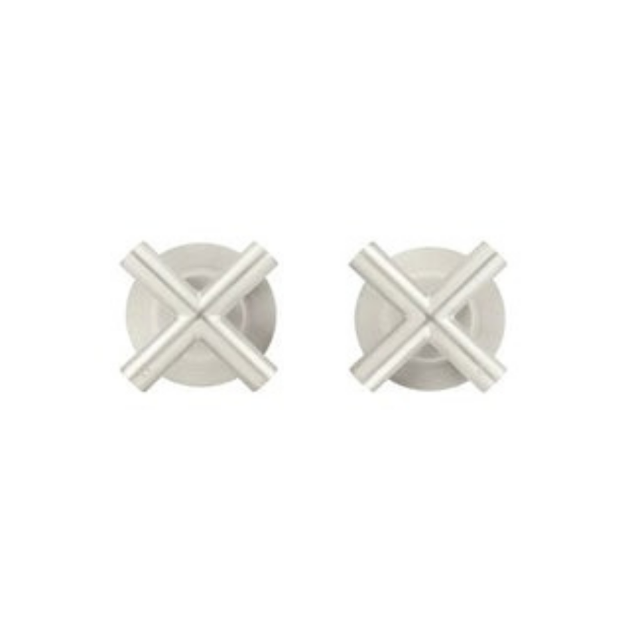 Meir Round Cross Jumper Valve Wall Top Assemblies Brushed Nickel