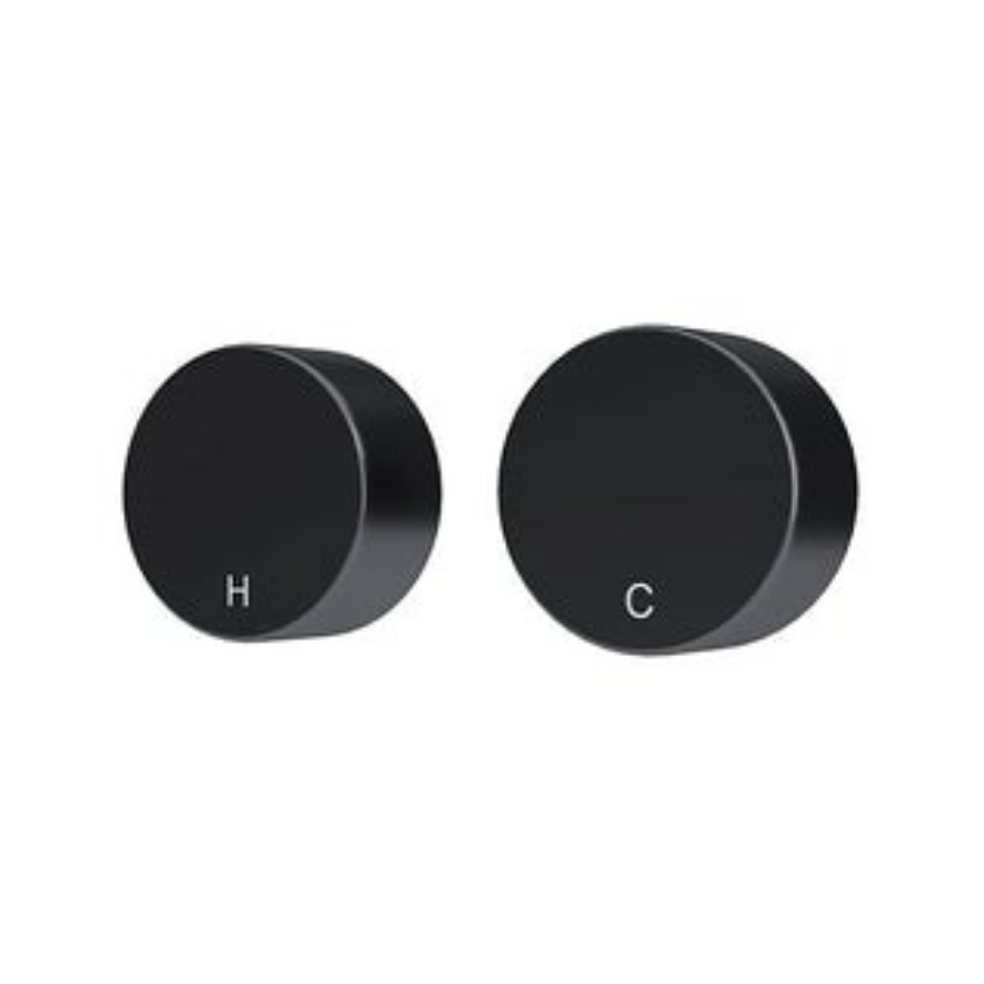 Meir Circular Wall Taps Matte Black