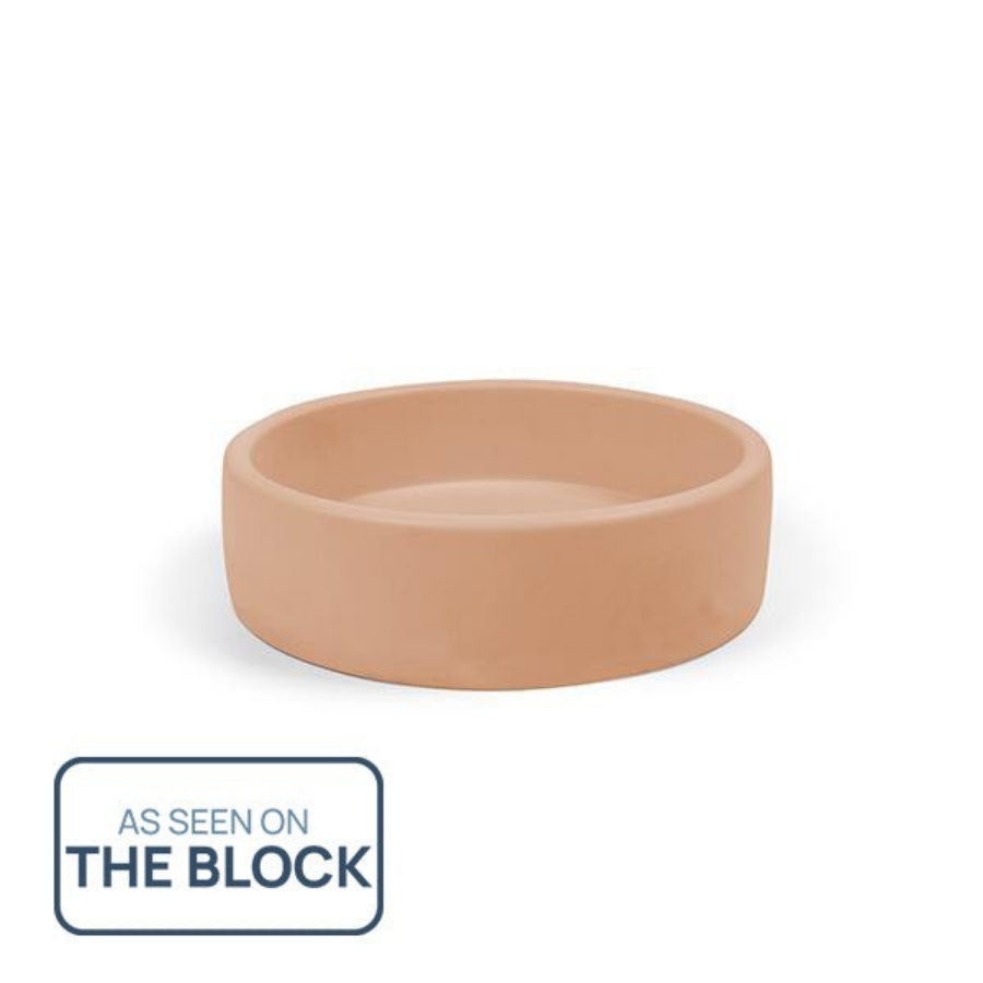 Nood Co Bowl Basin Surface Mount Pastel Peach