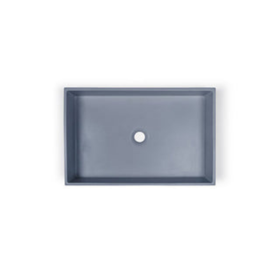 Nood Co Box Basin Two Tone Wall Hung Mid Tone Grey