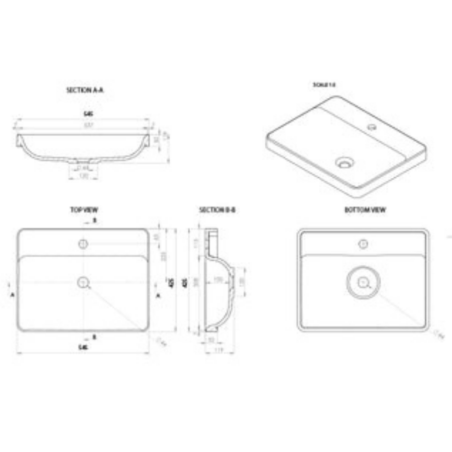 Adp Semi Inset ADP Courage Solid Surface Semi-Inset Basin White
