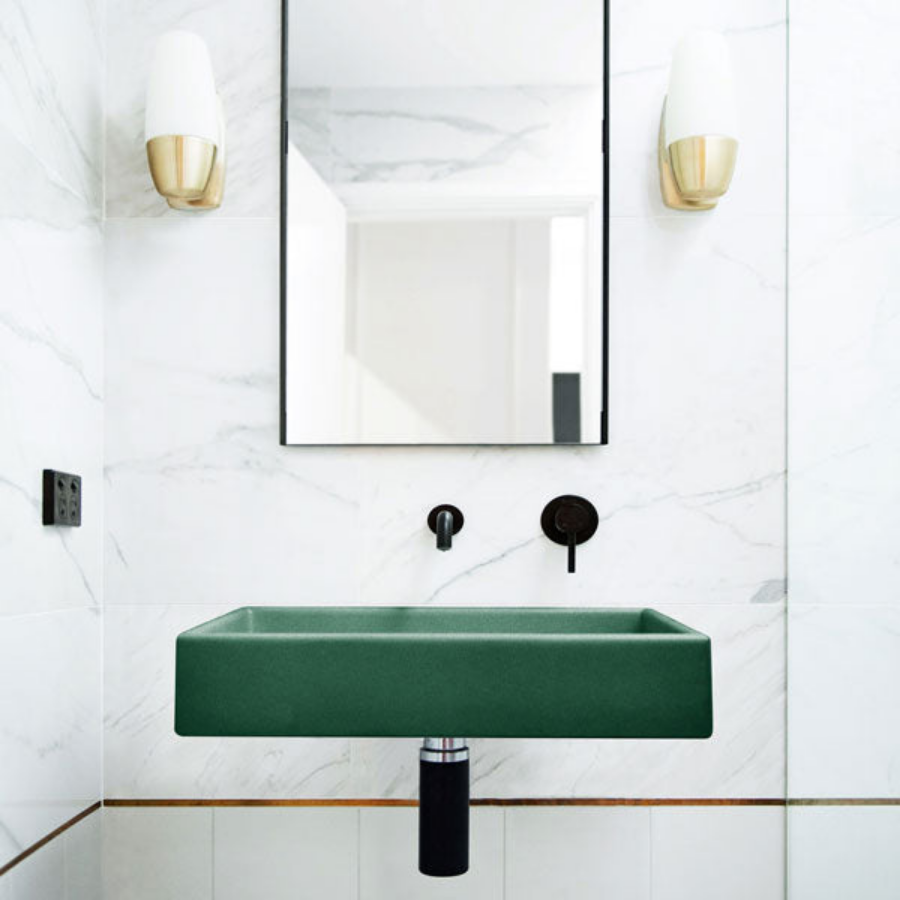 Nood Co Box Basin Wall Hung Teal