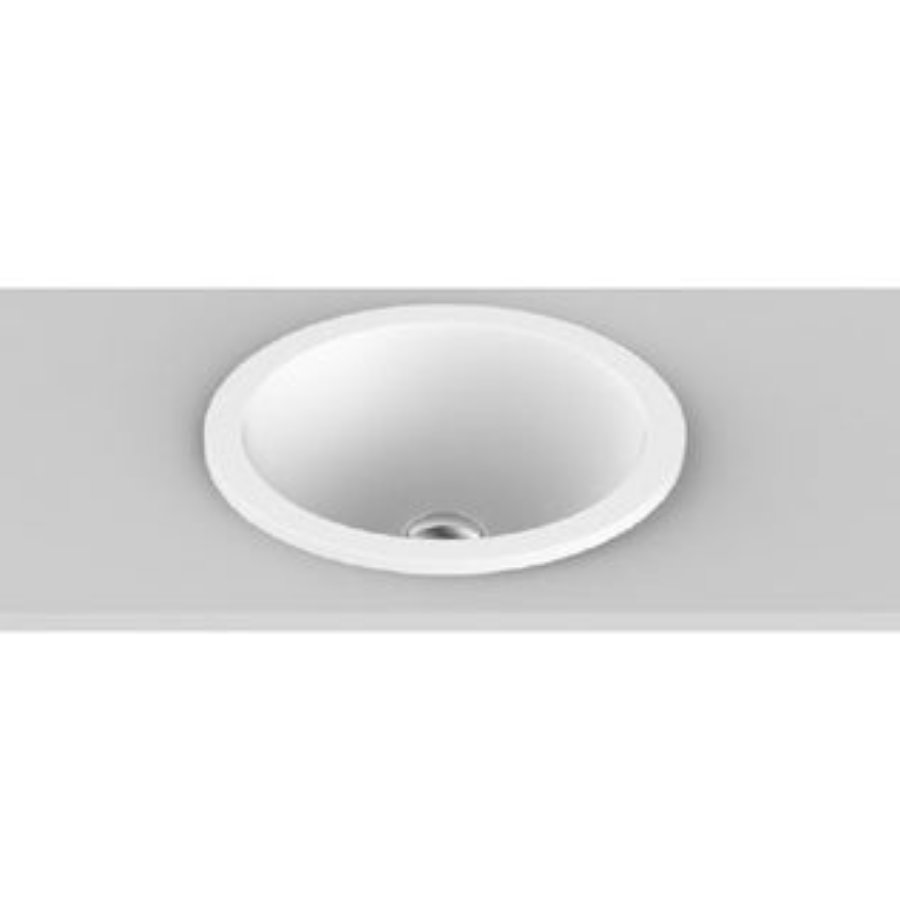 ADP Unity Solid Surface Inset Basin White