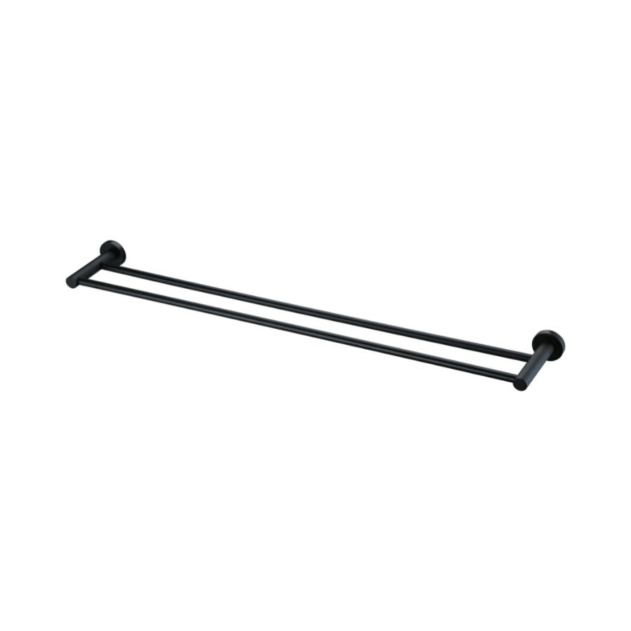 Double Towel Rail - 600mm - Matte black