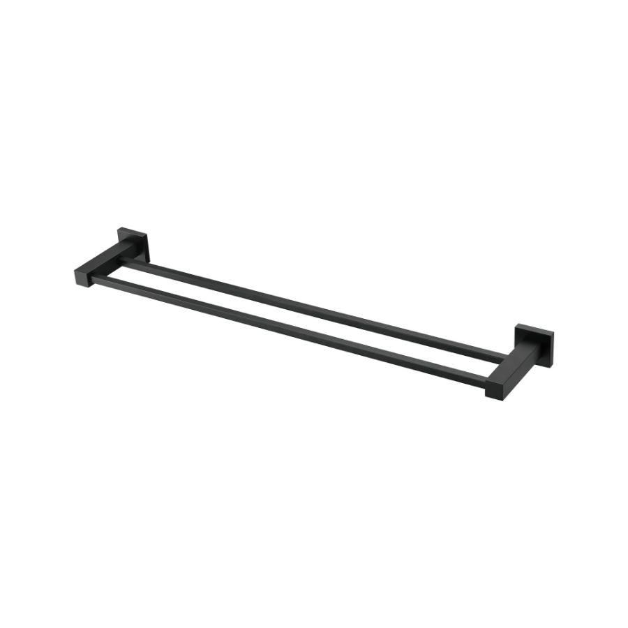 Double Towel Rail - Matte Black