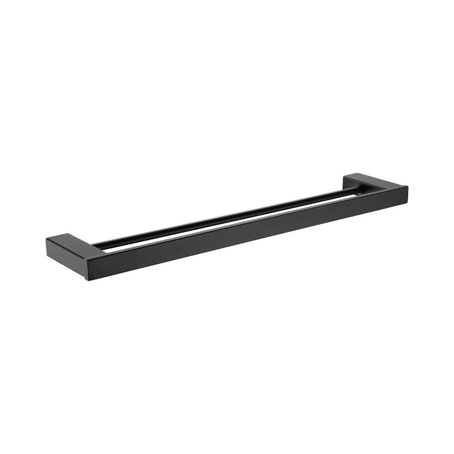 Double Towel Rail - Matte Black