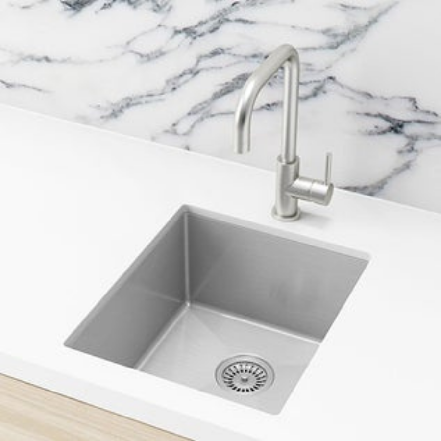 Meir Single Bowl PVD Kitchen Sink 440mm - Brushed Nickel