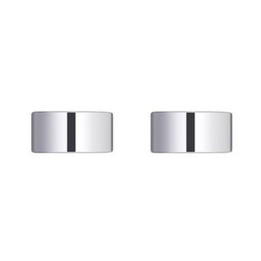 Meir Circular Wall Taps Polished Chrome