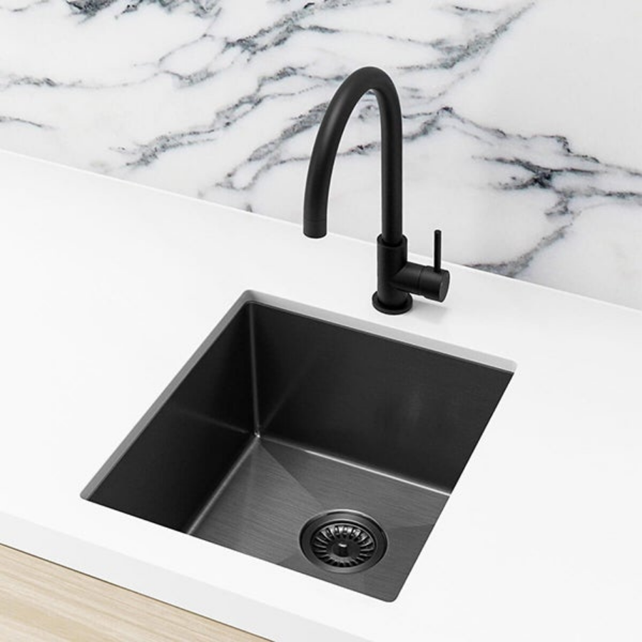 Meir Single Bowl PVD Kitchen Sink 440mm - Brushed Gun Metal