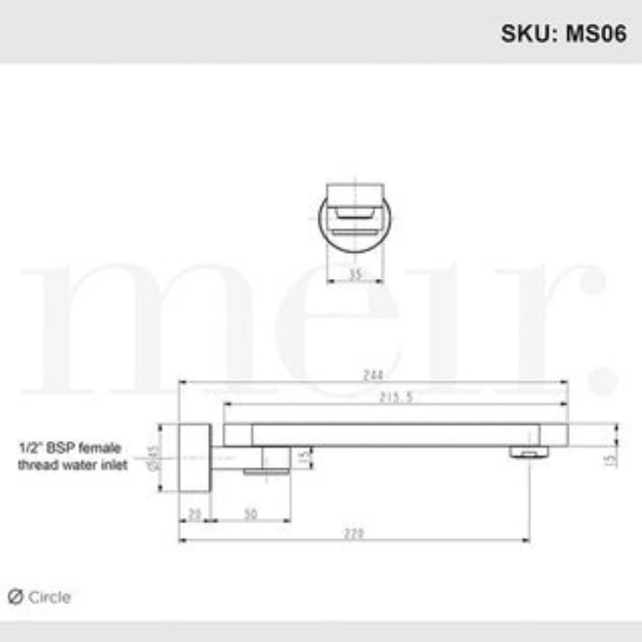 Meir Matte Black Round Swivel Wall Spout