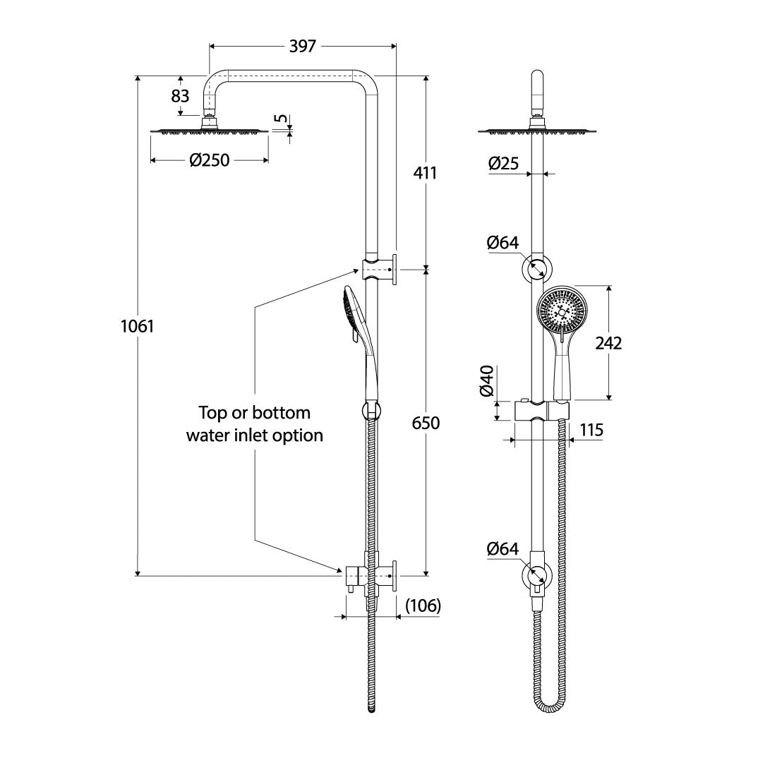 Fienza Stella Multifunction Twin Shower