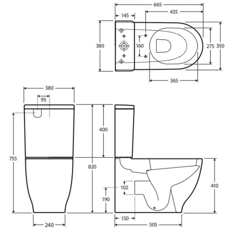 Fienza RAK Moon Back-to-Wall Toilet Suite