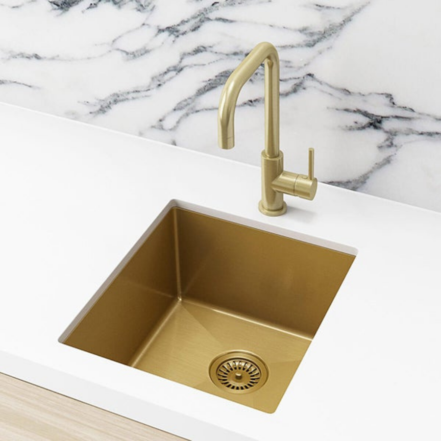 Meir Single Bowl PVD Kitchen Sink 440mm - Brushed Bronze Gold