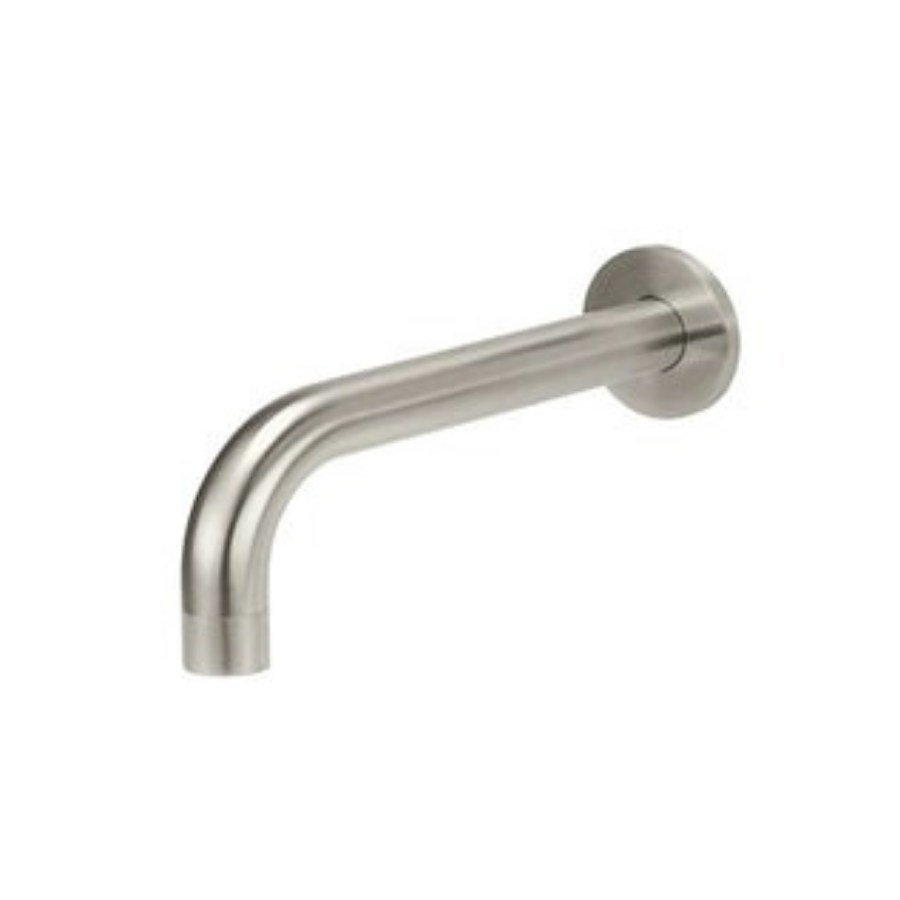 Meir Round Curved Basin Wall Spout Brushed Nickel