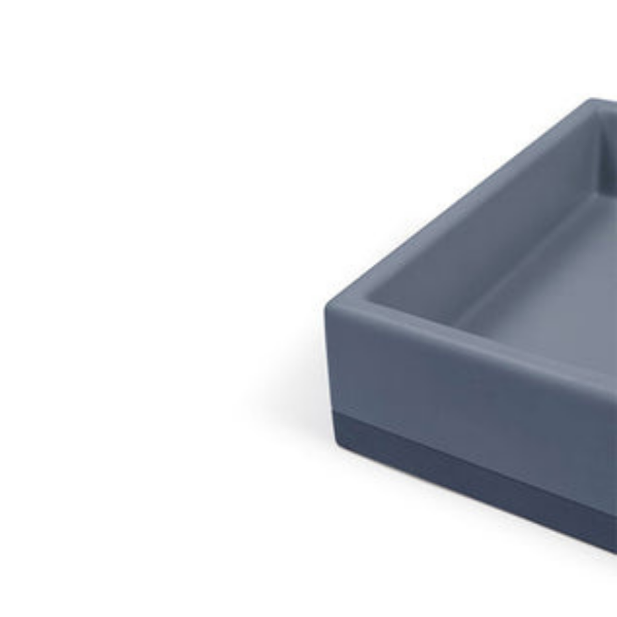 Nood Co Box Basin Two Tone Wall Hung Mid Tone Grey