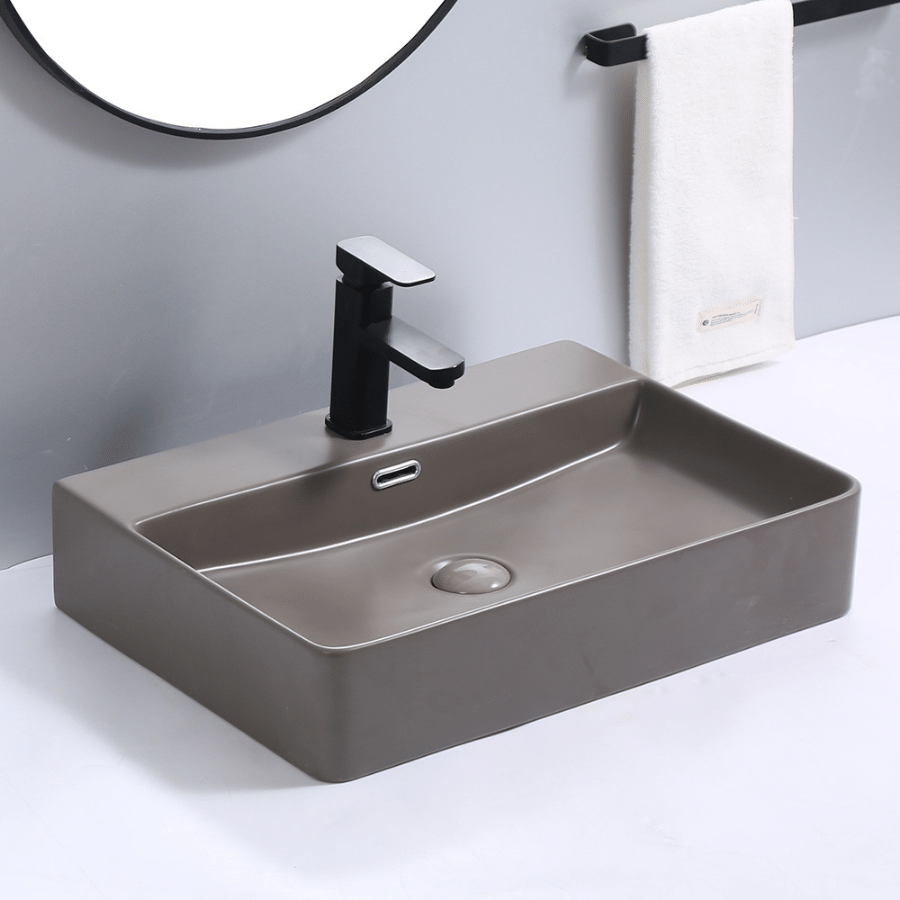 Vanity Basin - With Mixer Top - Matte Grey