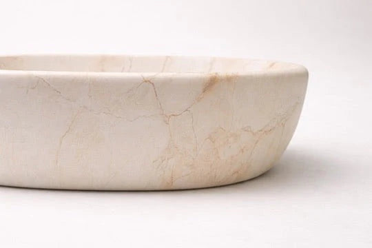 Serra-48 Above Counter Ceramic Basin – Matte Stone Marble Look