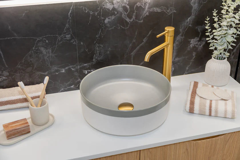 Colour Plus-37 Round Above-Counter Basin – Matte Grey