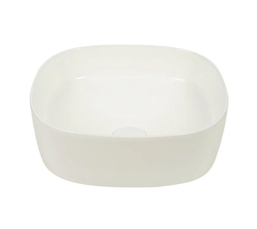 SQ-37 Square Above Counter Ceramic Basin – Gloss White