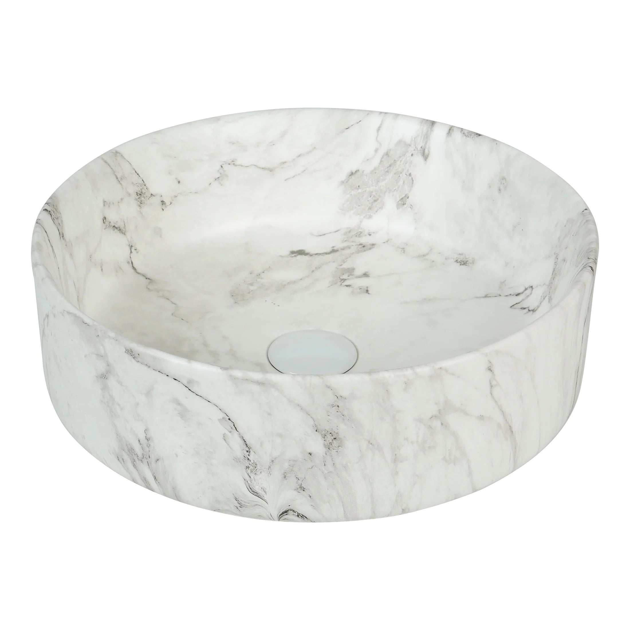 Claya Mira 40 Round Above-Counter Basin – Matte White Ceramic