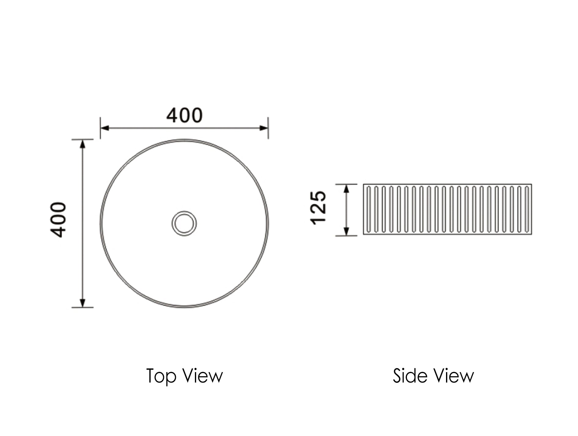 Spigot and More / MARLO 400MM ROUND MB BASIN OT4000MB