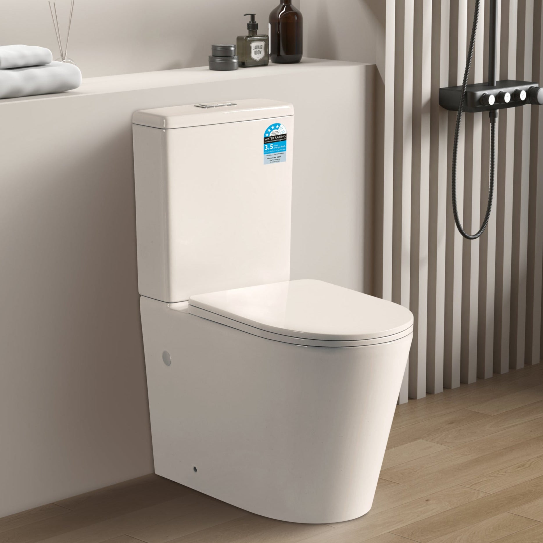 Avis Rimless Back To Wall Toilet Suite Gloss White