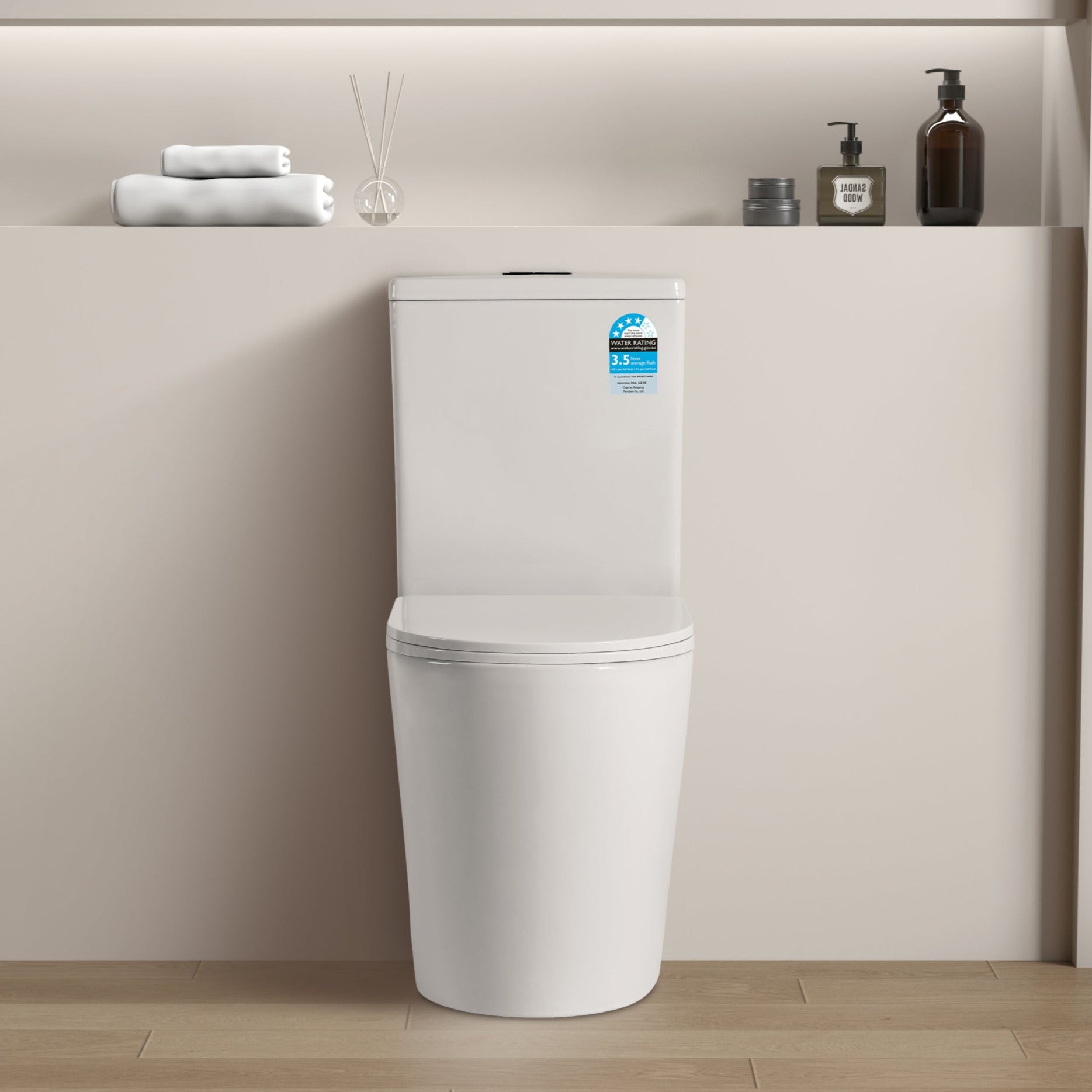 Avis Rimless Back To Wall Toilet Suite Gloss White