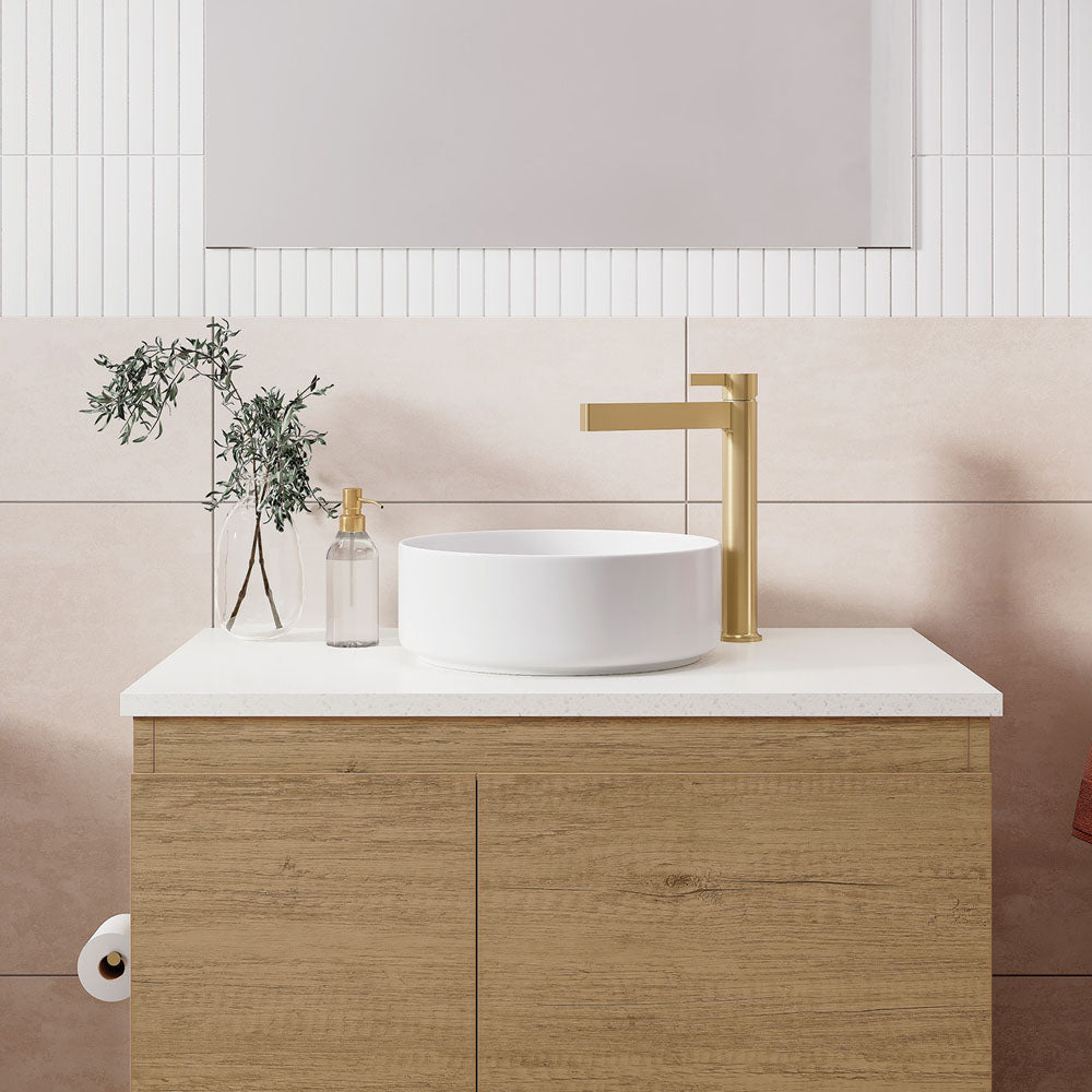 Reba Mini Above Counter Basin, Gloss White RB3280