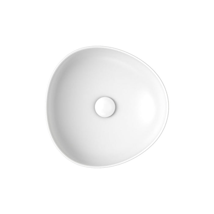 Pebble Small Above Counter Basin, Matte White RB486W