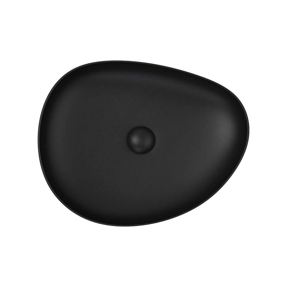 Pebble Medium Above Counter Basin, Matte Black RB487B