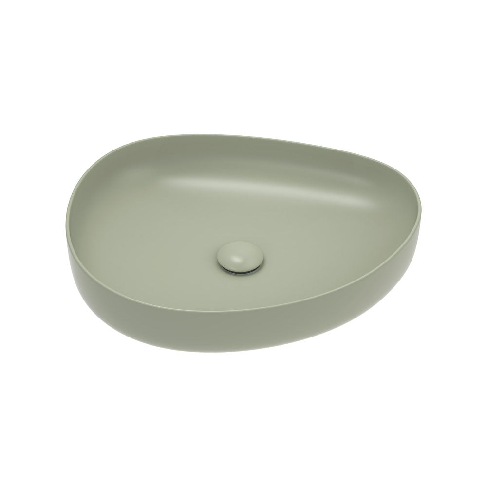 Pebble Medium Above Counter Basin, Matte Olive RB487MG