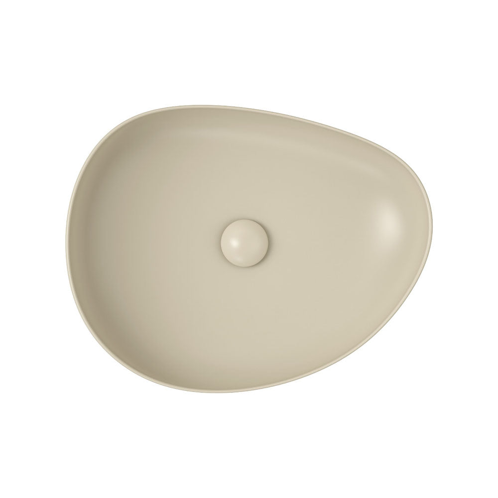 Pebble Medium Above Counter Basin, Matte Khaki RB487MK