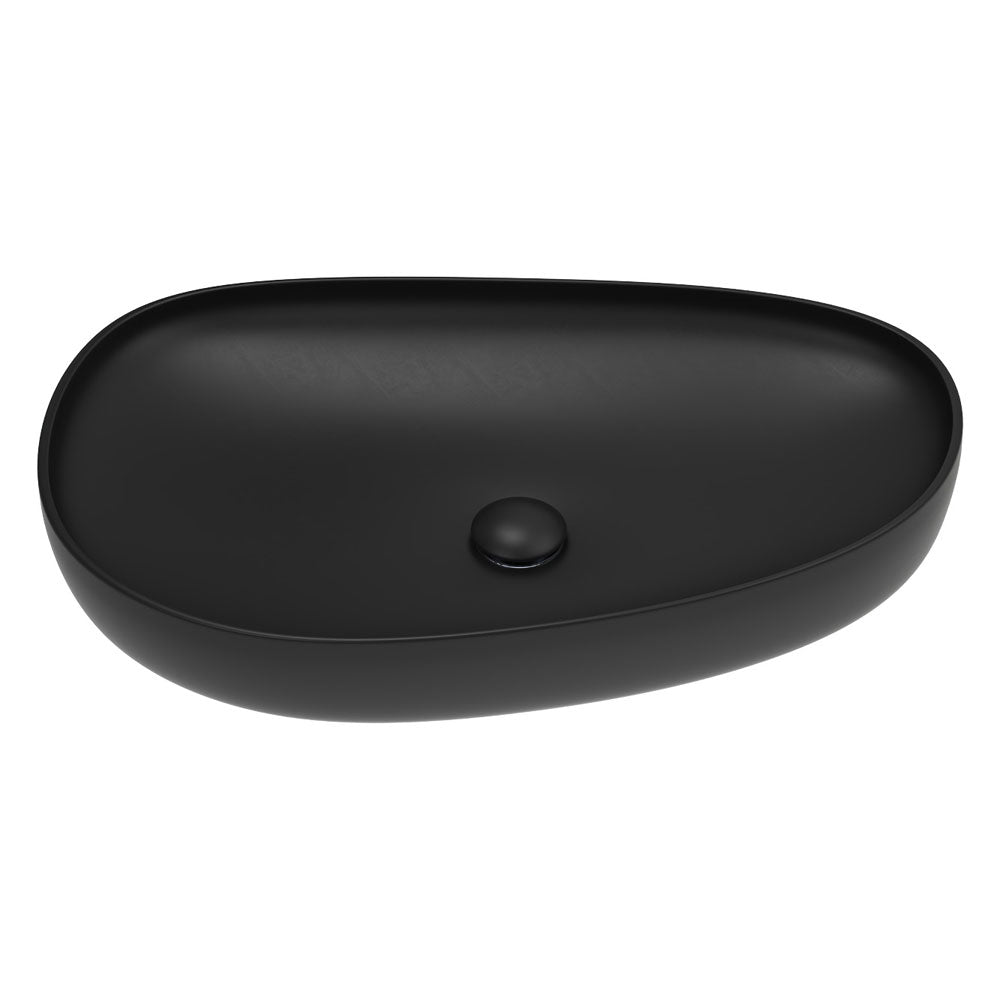 Pebble Large Above Counter Basin, Matte Black RB489B