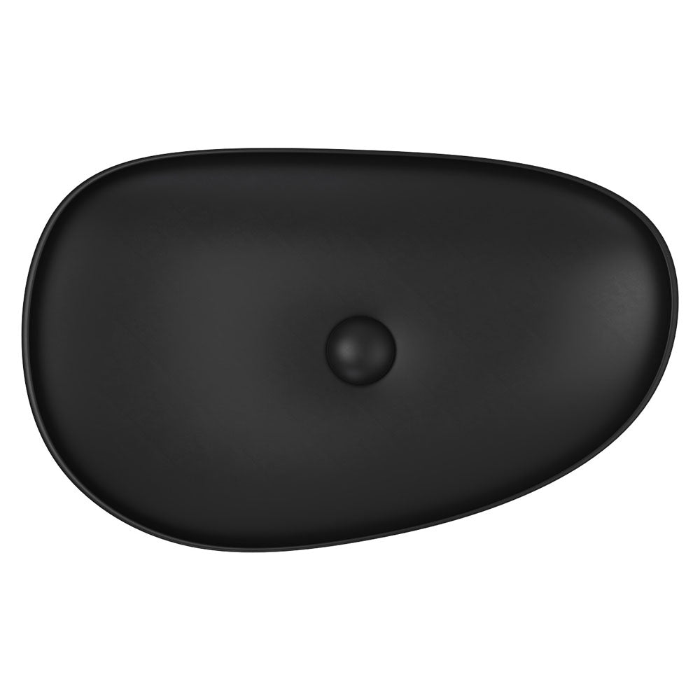 Pebble Large Above Counter Basin, Matte Black RB489B
