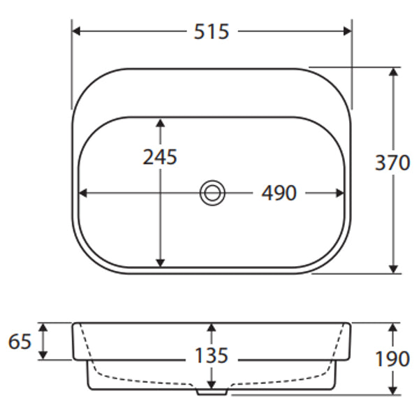 Fienza Parisa Semi-Inset Basin