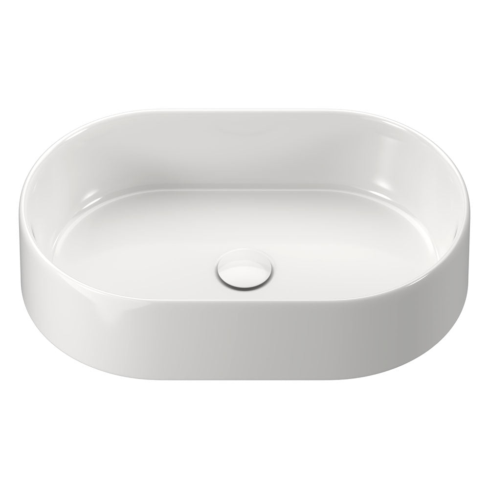 Aluca Pill Above Counter Basin, Gloss White RB8010