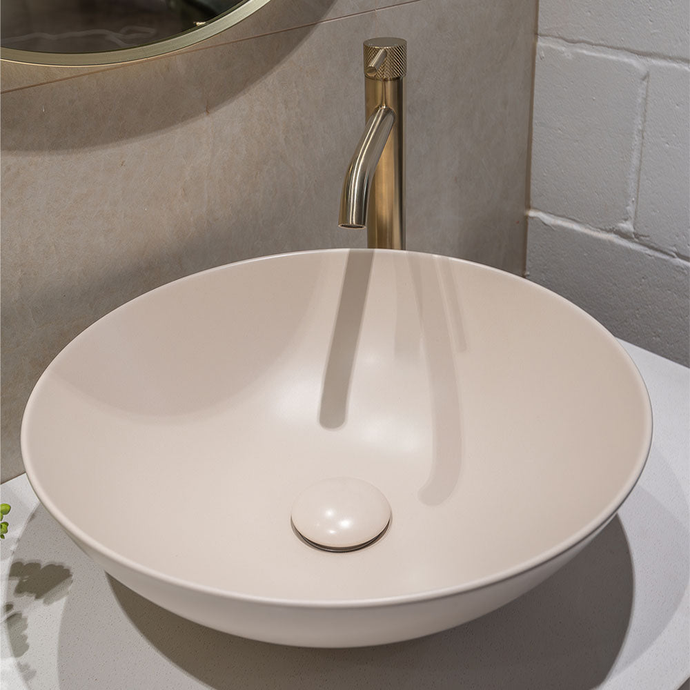 Aluca Above Counter Basin, Matte Khaki RB821MK