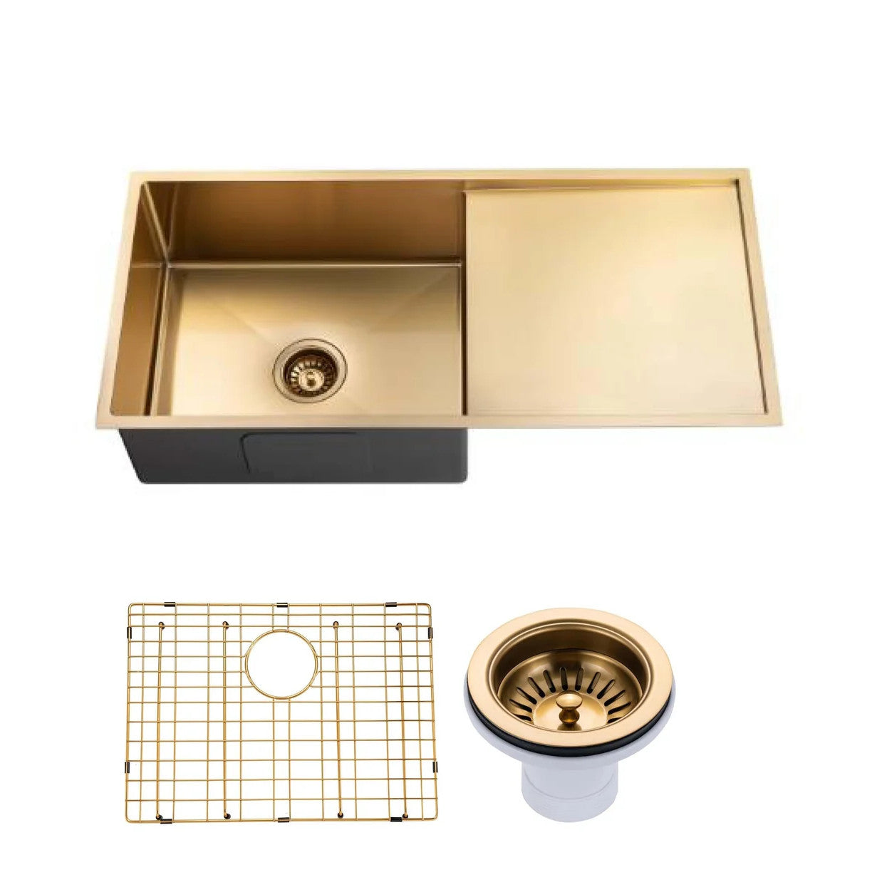 960*450*230mm Hand-Made Single Bowl Kitchen Sink(Round Edges)