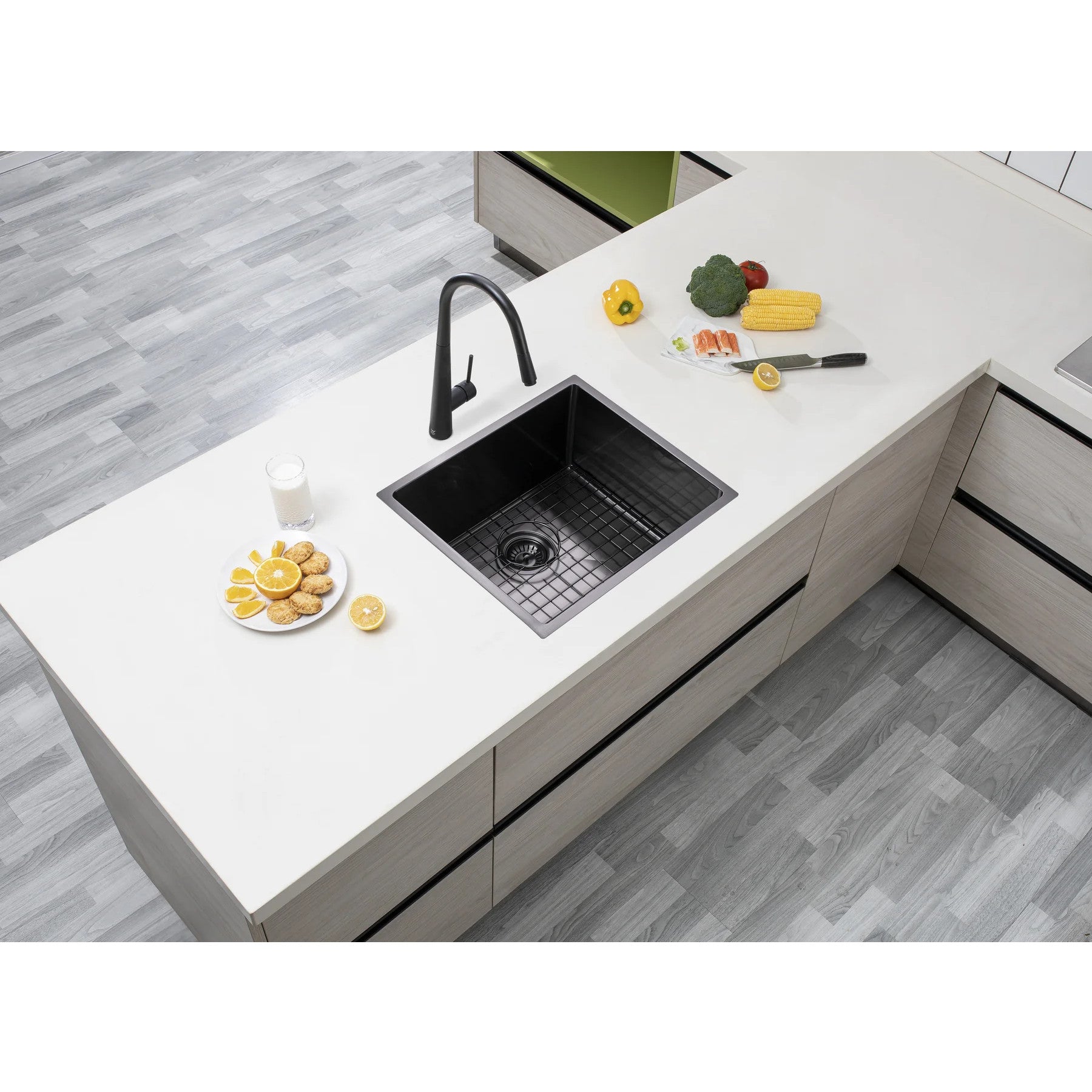 510*450*230mm Hand-Made Single Bowl Kitchen Sink(Round Edges)